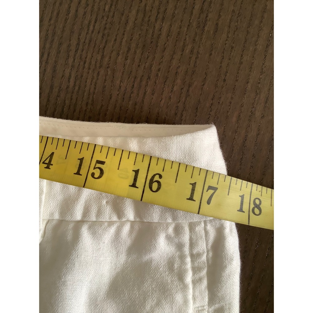 J. Crew Womens White Linen Blend Wide Leg Pleated High Rise Pants Size 12 - Picture 7 of 12